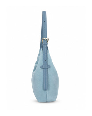 Suede & Italian Leather Shoulder Bag