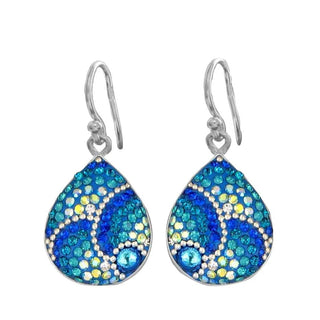 Mosaic Crystal Earrings, Teardrop Large