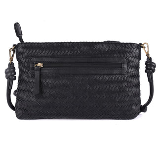 Handcrafted Woven Leather Convertible Crossbody Bag