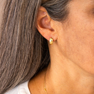 Chunky Huggie Hoop Earrings