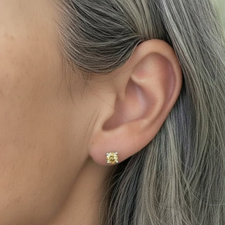 citrine stud earrings sterling silver