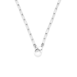 Paperclip Chain Charm Holder Necklace