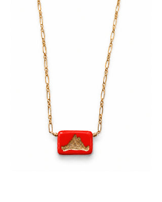 Martha's Vineyard Coral Island Pendant Necklace