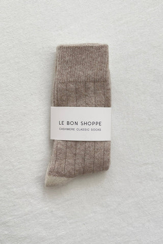 Oatmeal Cashmere Blend Socks