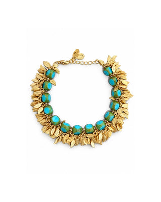 Gold Leaf Fringe Bracelet