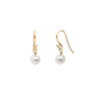 White Freshwater Pearl Drop Earrings
