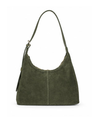 Suede & Italian Leather Shoulder Bag