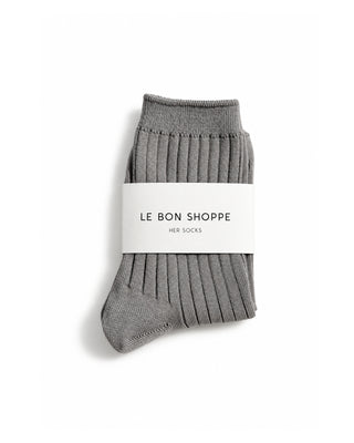Cotton Ribbed Knit Socks