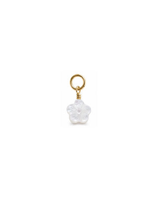 Hibiscus Flower Charm, Mother of Pearl