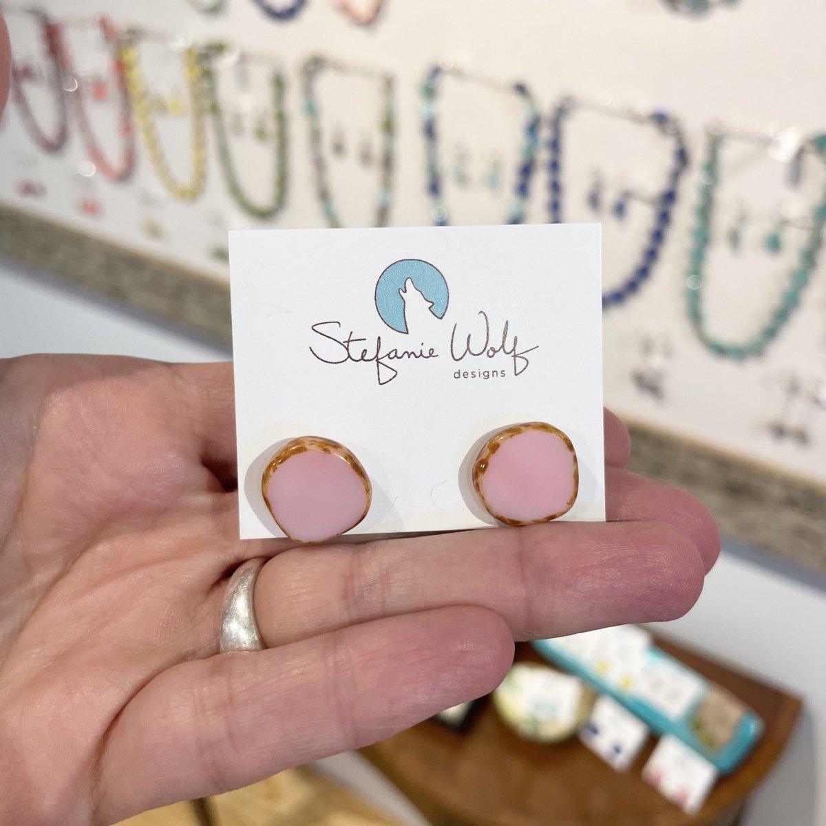 Hoop Earrings Mimco Nuance Stud Colorful Circle Stud Earrings