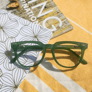 Light Green Blue Light Eyeglass Readers