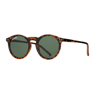Matte Brown Tortoise Green Polarized Sunglasses
