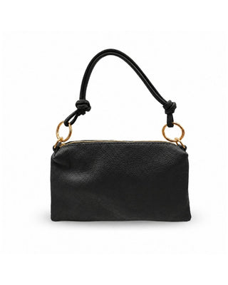 Knotted Shoulder Bag, Pebbled Italian Leather