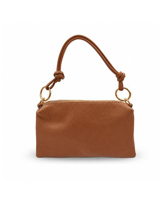 Knotted Shoulder Bag, Pebbled Italian Leather