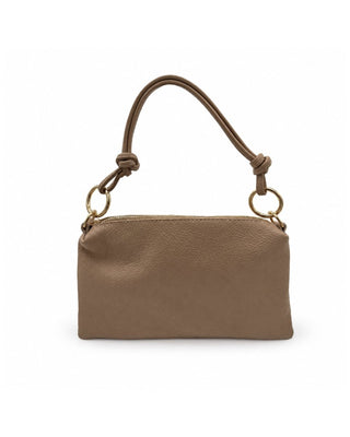 Knotted Shoulder Bag, Pebbled Italian Leather