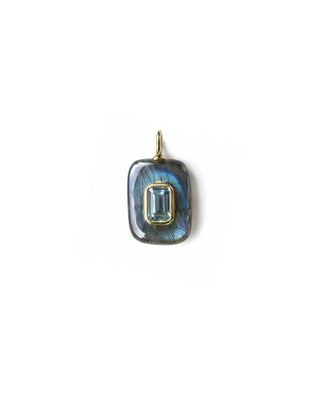 Labradorite Pendant with Blue Topaz, One-of-a-Kind