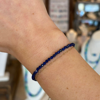 Lapis Lazuli Gemstone Slide Bracelet