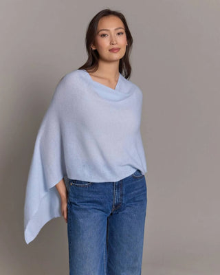 Bliss Blue 100% Cashmere Poncho