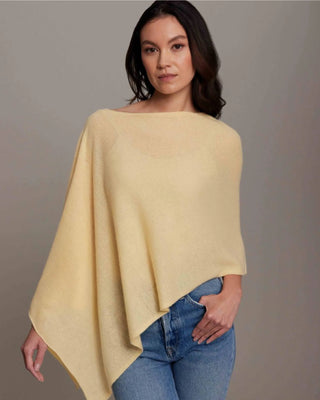 Butter Yellow 100% Cashmere Poncho