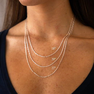 Paperclip Chain Mini Charm Holder Necklace