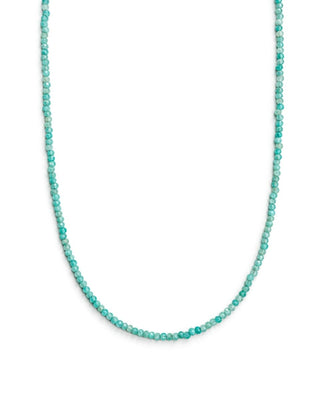 Mini Amazonite Gemstone Necklace, Tiny Gemstone Necklace