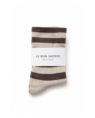 Wide Striped Simple Cotton Ankle Sock