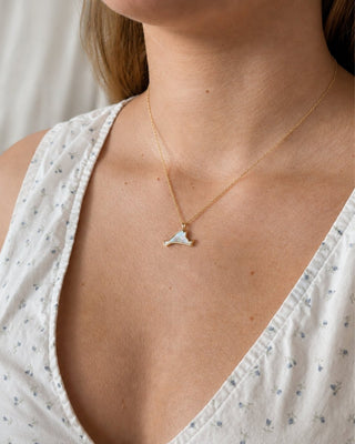 Martha's Vineyard Mother of Pearl Bezel Set Pendant Necklace