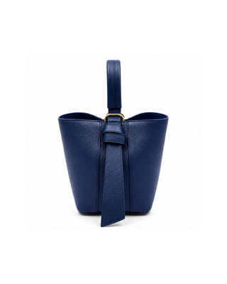 Italian Leather Bucket Bag, Solid Color Collection