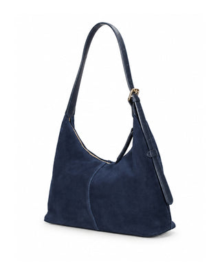 Suede & Italian Leather Shoulder Bag