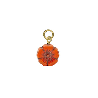 Orange Hibiscus Flower Charm