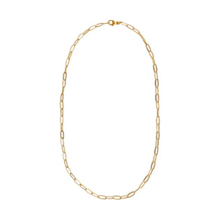 18" Paperclip Chain Necklace, Gold Fill