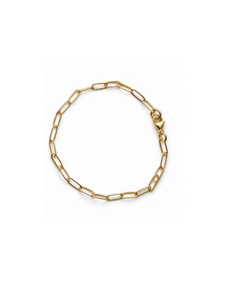 Paperclip Chain Bracelet, Gold Fill
