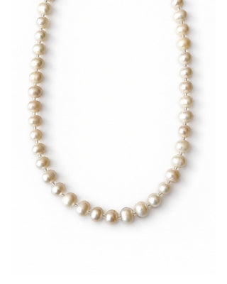 White Freshwater Pearl Necklace, Exceptional Luster
