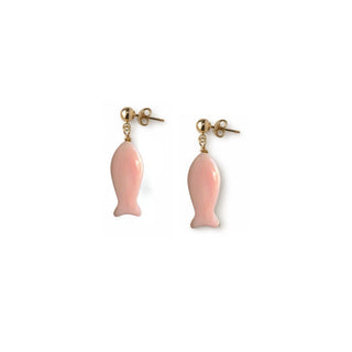 Mother of Pearl Fish Post Earrings