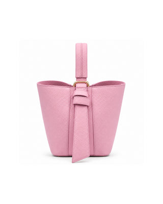 Italian Leather Bucket Bag, Solid Color Collection