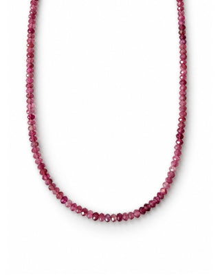 Pink Tourmaline Mini Charm Holder Necklace