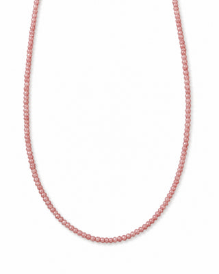 Mini Pink Opal Gemstone Necklace, Tiny Gemstone Necklace