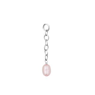 Pink Freshwater Pearl + Chain Drop Charm