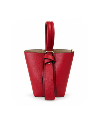 Italian Leather Bucket Bag, Solid Color Collection