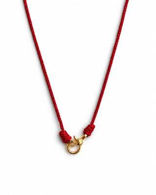 Red Knotted Charm Holder Necklace