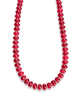 Red Smoothie Beaded Necklace