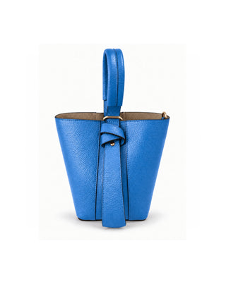 Italian Leather Bucket Bag, Solid Color Collection
