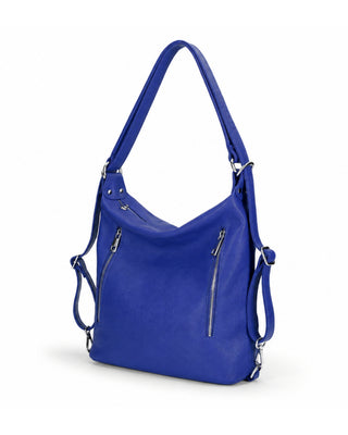 Italian Leather Zippered Backpack