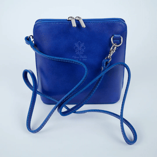 Periwinkle Mini Structured Italian Leather Crossbody Bag