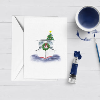 Holiday Ferry Boat, Watercolor Boxed Notecard Set