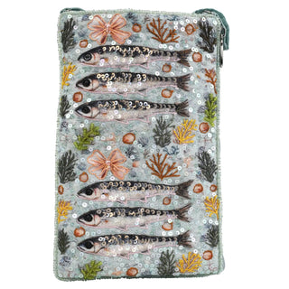 Sardine Beaded Crossbody Bag