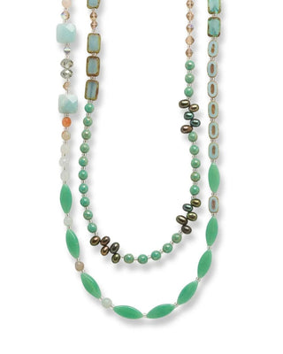 Seafoam Medley Necklace, 60"