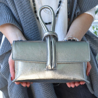 Black Modern Leather Clutch & Crossbody