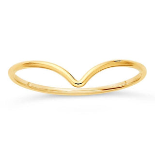 Simple Gold Fill Chevron Stacking Ring