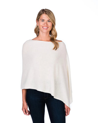 Ivory 100% Cashmere Poncho